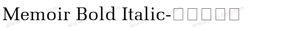 Memoir Bold Italic字体转换